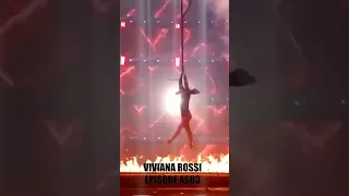 Vivian Rossi - FEARLESS High Flying Over Flame - America's Got Talent All Stars 2023! #shorts