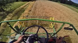 John Deere 935 Combine Harvesting Wheat | GoPro POV