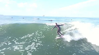 Huntington Cliffs Surfing 12-27-21 drone view