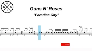 Paradise City - Guns N' Roses Drum Score