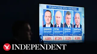 Watch again: Russian officials announce preliminary results in sham election