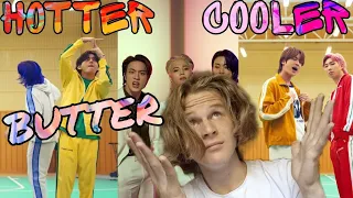 BTS - 'Butter' (Hotter + Cooler) Remix РЕАКЦИЯ! | СМОТРИМ ОБЕ ВЕРСИИ МАСЛА 🧈🔥