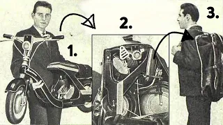 Какие раньше были мотороллеры с необычной конструкцией? В СССР его можно было брать с собой