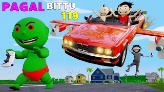 Pagal Bittu Sittu 119 | Remote Control Car Cartoon | Flying Car Cartoon | Bittu Sittu Toons