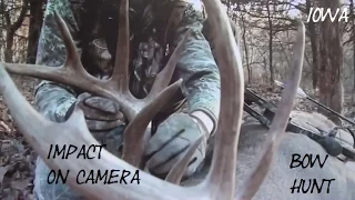 Big Buck Rattled in and arrowed on Bow Hunt in Iowa bow hunting huge bucks Archery