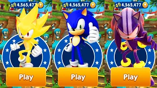 Sonic Dash - Sonic vs Super Sonic vs Darkspine Sonic defeat All Bosses Zazz Eggman - Run Gameplay
