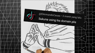 Draw Sukuna Using Domain Expansion - Jujutsu Kaisen