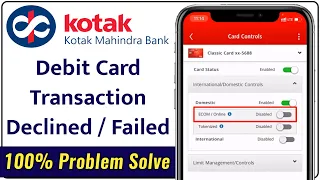 How to activate Kotak Debit card for online Transaction | Transaction Failed | Humsafar Tech