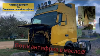 ПОПАВ АНТИФРИЗ В МАСЛО!!!! VOLVO FH13 2007  Заміна антифризу на Оригінальний концентрат)))