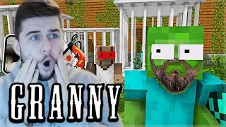 Reacting to Monster School GRANNY HORROR REVENGE GAME CHALLENGE MOVIE! Minecraft Animation