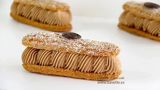 Éclair París Brest con Mousseline de Chocolate y Crema de Caramelo