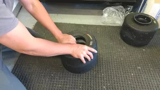 Mounting a kart tire with no tools