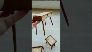 Mini Furniture for Dollhouse | Miniature Table and Chair