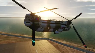 First flight in the DCS CH47 Free mod