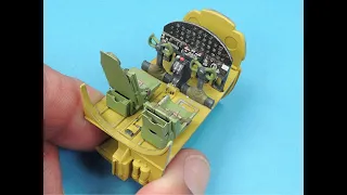 Cockpit & interior weathering and assembly on the Revell 1/48 scale B-25J , episode-7