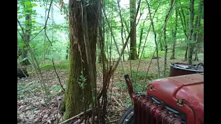 Starting the tractor on 100% wood gas