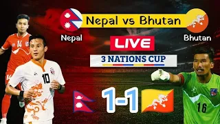 Nepal Vs Bhutan Highlights| Prime minister`s 3 Nations Cup 2023| Nepal🇳🇵1-Bhutan 🇧🇹1