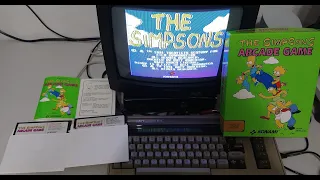 The Simpsons Arcade Game (1991) For Commodore 64! Original Box, Manual & Gameplay! Cutscenes on C64!