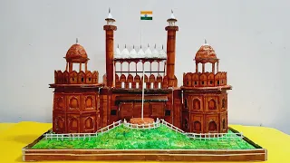 Red Fort model for School Project | How to make Red Fort with Cardboard | Lal Kila model making