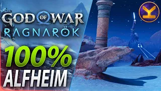 God of War Ragnarök - ALFHEIM 100% - All Collectible Locations - Ravens, Chests, Artifacts, Lore