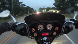 2009 Harley Street Glide, Backroad Ride, walk-around, 4.5 Sharkroad Exhaust Sound.