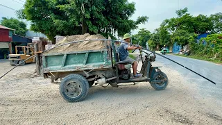 Dàn công nông một khối chở cát đá cực mạnh | Máy xúc múc cát | ô tô chở cát | excavator truck