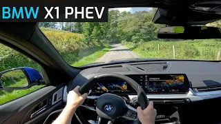 2023 BMW X1 XDRIVE30e PHEV 326 HP POV TEST DRIVE