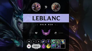 LeBlanc Mid vs Zed - KR Master Patch 14.9