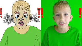 Vlad and Niki Four Colors Playhouse Challenge l Funny Drawing Meme