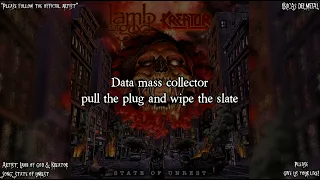 LAMB OF GOD & KREATOR - STATE OF UNREST (LYRICS ON SCREEN)