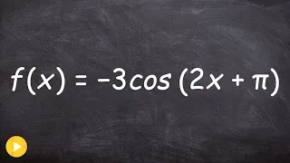 Graphing Cosine with Period Change and Phase Shift