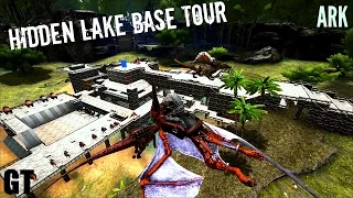 Hidden Lake BUILD TOUR - Bridge Base Part 2 - ARK: Survival Evolved