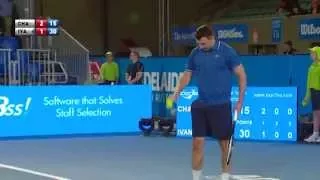 Goran Ivanisevic's big serve - World Tennis Challenge 2015