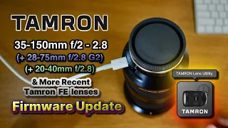 How to Firmware Update Tamron Lenses (with Tamron Lens Utility Software)