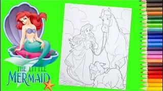 Coloring Disney Princess Ariel and Max - Coloring Pages for kids