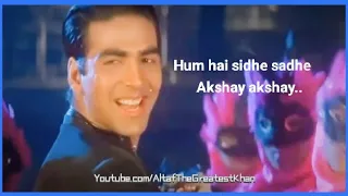 Hum hai sidhe sadhe Akshay || Whatsapp status || Khiladiyo ka khiladi1996 || Kumar sanu || 90s song