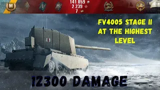 FV4005 Stage II - tank destroyer - 12300 damage in battle #worldoftanks #wot #wotreplays #tank