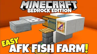 Minecraft Bedrock: FAST WORKING AFK Fish Farm Tutorial! MCPE Xbox PC PS5