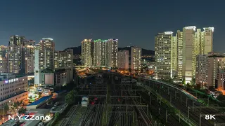 8K Timelapse / Korea / Seoul / 용산역 / 타임랩스