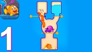 Save the Fish - Pull the Pin Game - Gameplay Walkthrough Part 1 Levels 1-25 (Android)