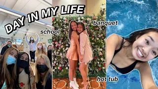 DAY IN MY LIFE | school, banquet, new hot tub! Nicole Laeno