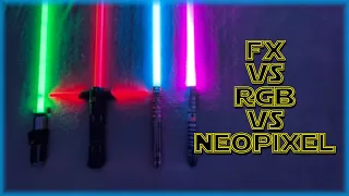 Black Series FX vs RGB vs Proffie Neopixel Lightsaber Comparison | Is Neopixel REALLY The Best?