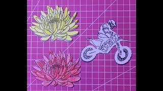 Easy way to match the cutting die to a stamped image with the stamp and matching die sets