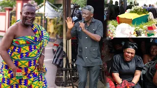 SEE CROWD: Actor Agya Koo steals the show as he performs at Hon. John Kumah's funeral
