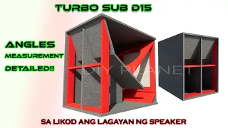 Turbo Box Design d15, Turbo Sub, Turbo Box D15 Full Plan | Angles and Measurements