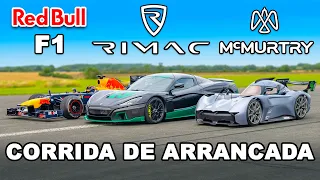 F1 vs Rimac vs McMurtry: CORRIDA DE ARRANCADA