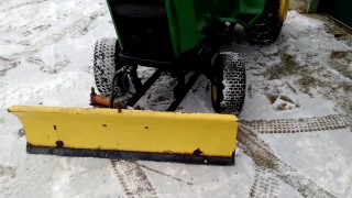 Homemade Snow Plow for lawnmower, John Deere 318