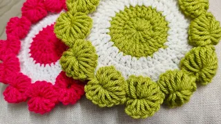 Crochet Coasters -EYE CATCHING 😍Free pattern - BEAUTIFUL OUTPUT@sara1111