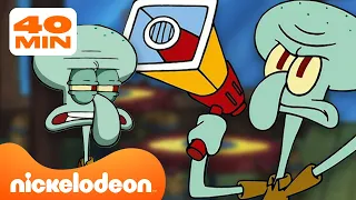 SpongeBob | Ogni volta che Squiddi HA LASCIATO il Krusty Krab 🍔 | Nickelodeon Italia