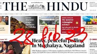 28 February 2023 The Hindu Newspaper Analysis